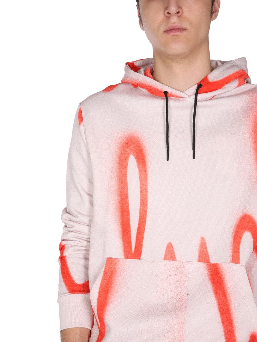 PAUL SMITH SWEATSHIRT WITH SPRAY PRINT