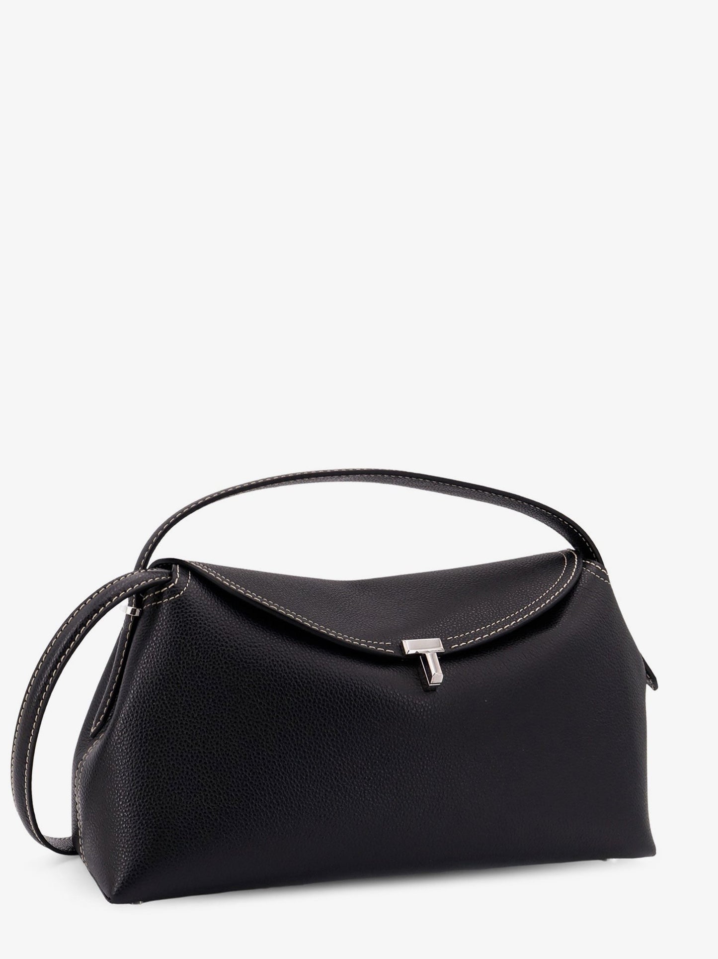 TOTEME T-Lock leather handbag with contrasting stitching