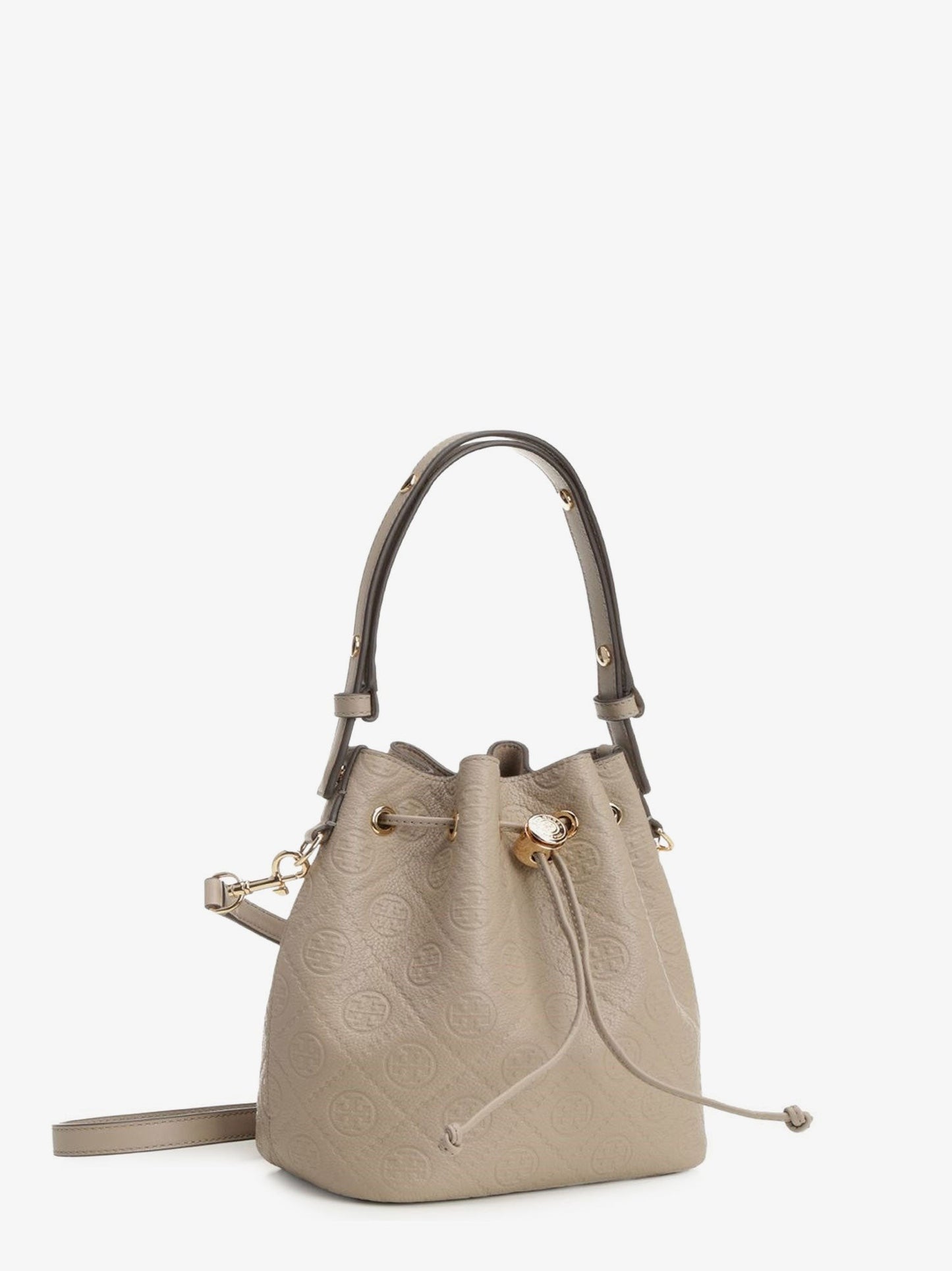 Tory Burch T Monogram Pebble leather bucket bag