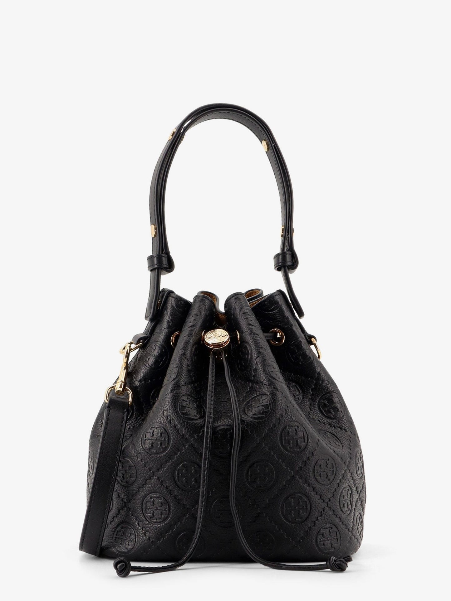 Tory Burch T Monogram Pebble leather Bucket Bag