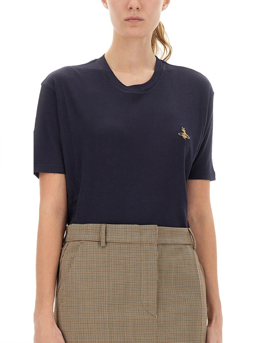 Vivienne Westwood T-SHIRT WITH ORB EMBROIDERY