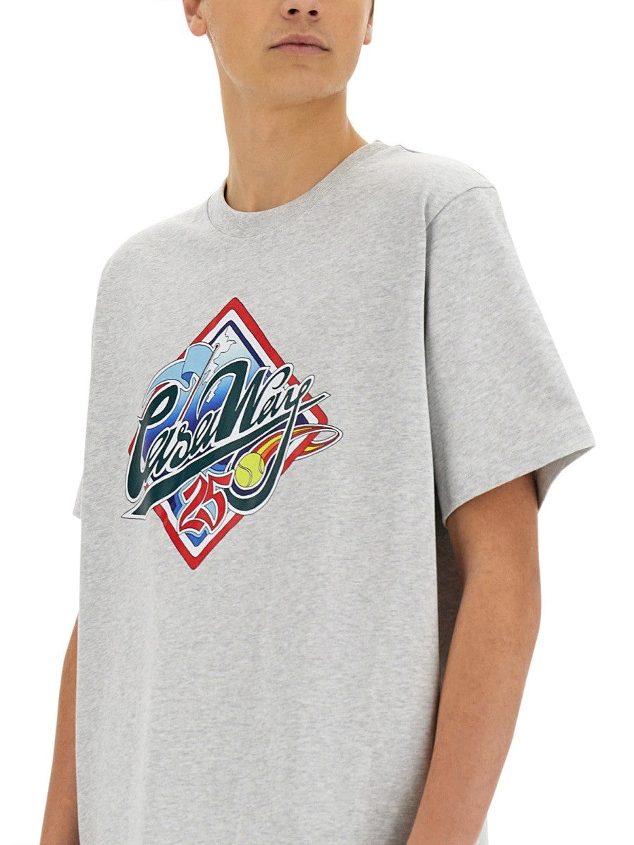 CASABLANCA T-SHIRT WITH PRINT
