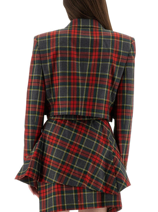 Vivienne Westwood TARTAN CROPPED JACKET