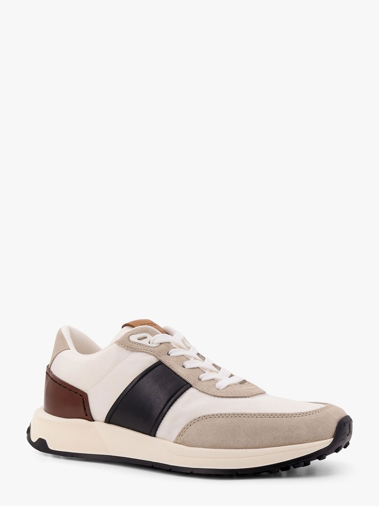 TOD'S Technical fabric and leather sneakers