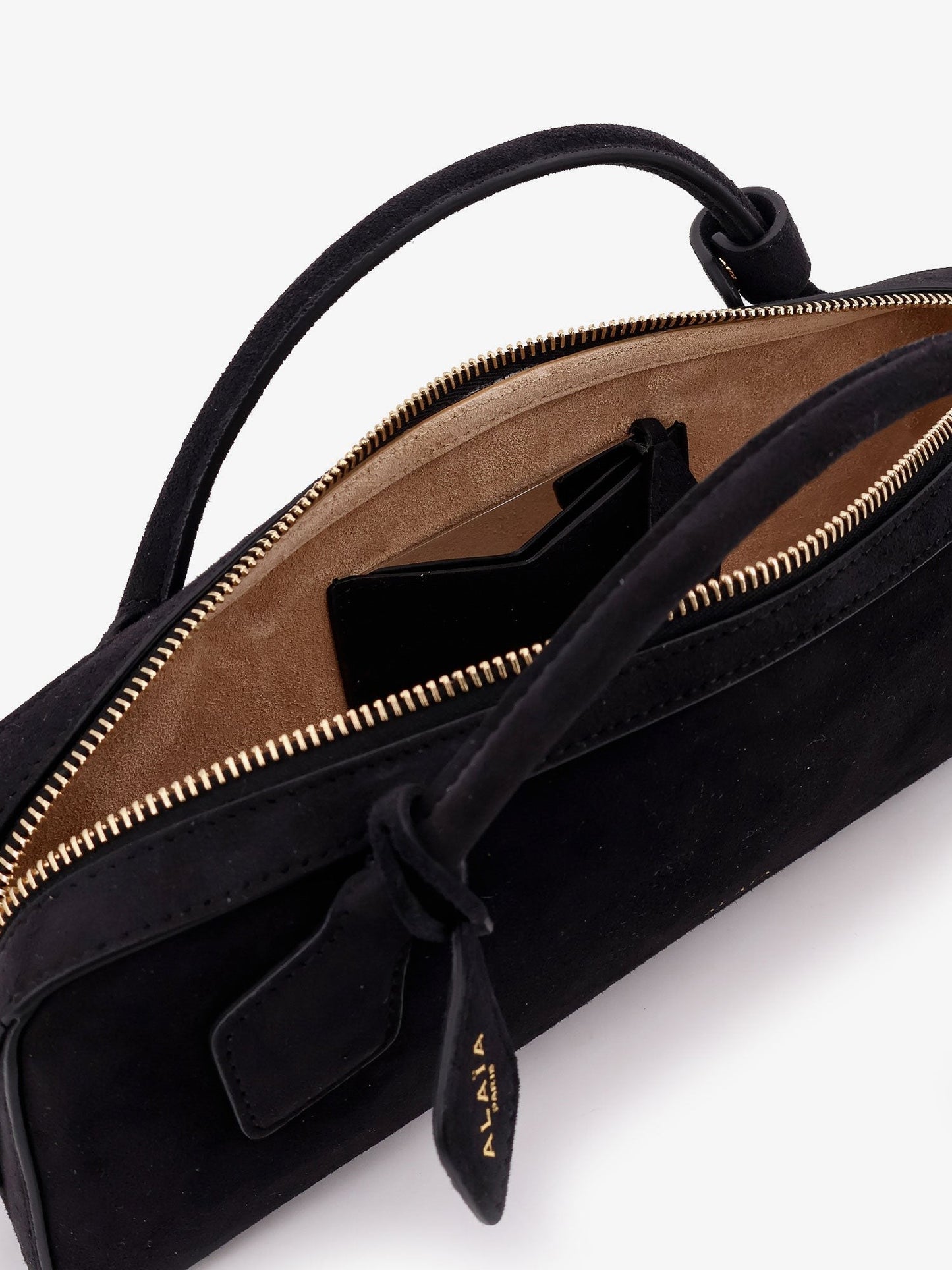 ALAIA Teckel Clutch suede handbag