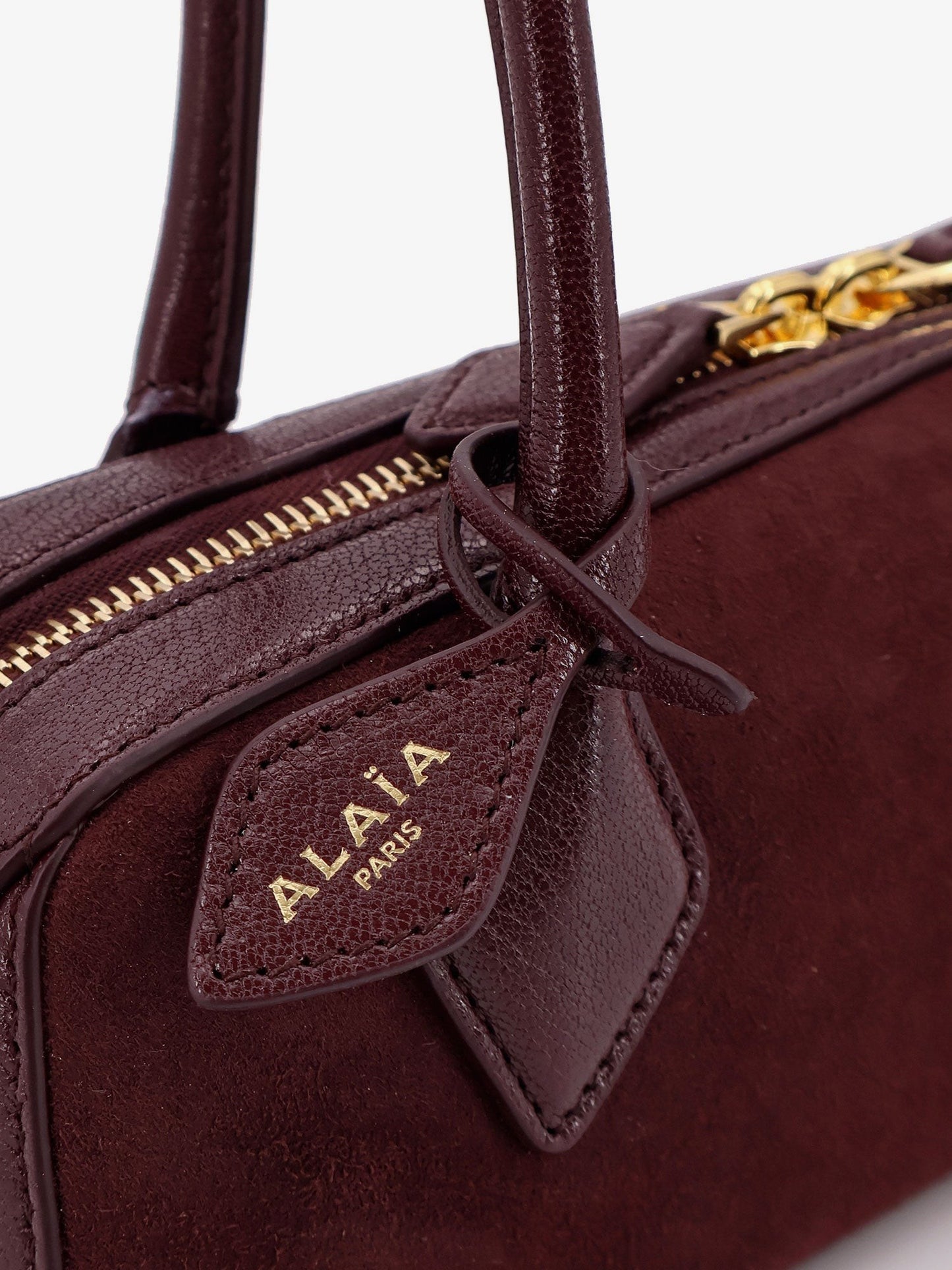 ALAIA Teckel Small suede shoulder bag