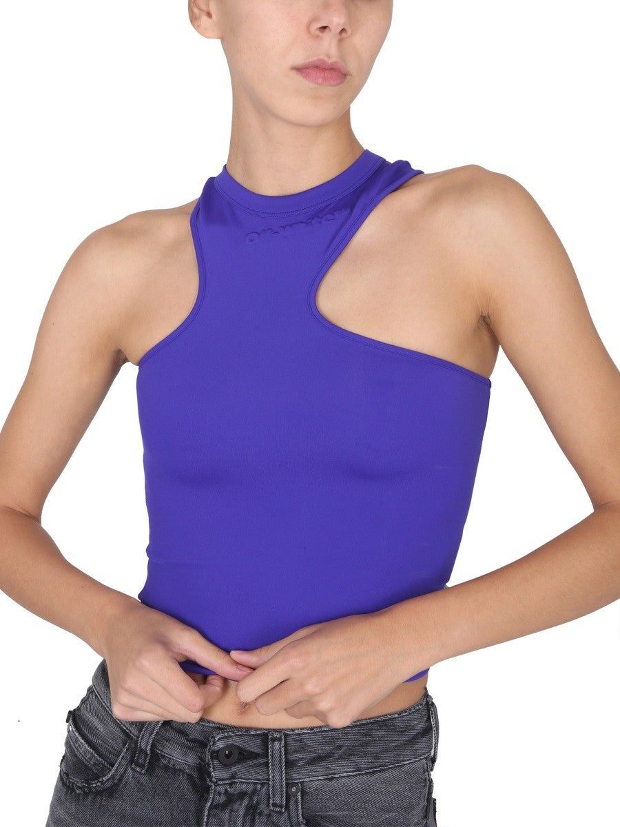 Off-white TOP WITH EMBOSSED LOGO