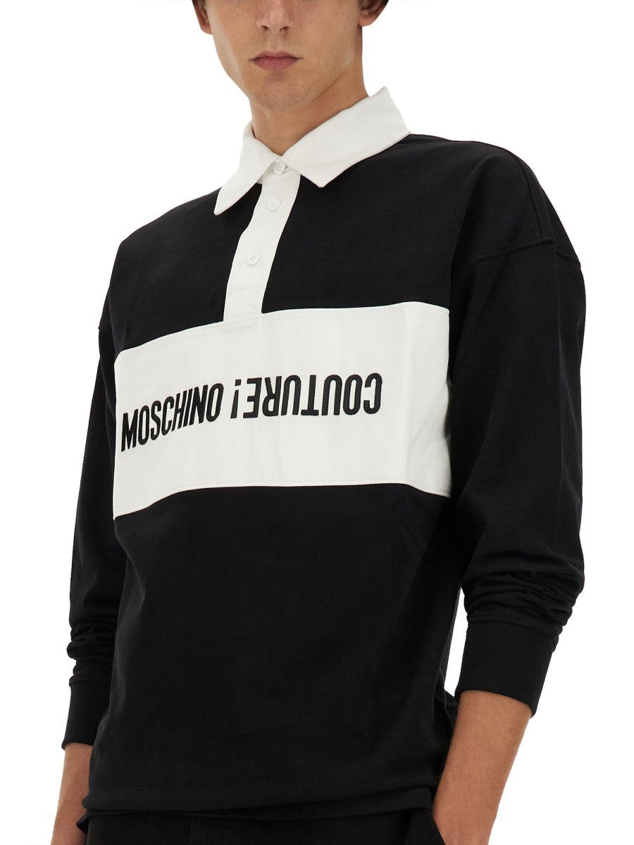 Moschino UPSIDEDOWN LOGO POLO SHIRT