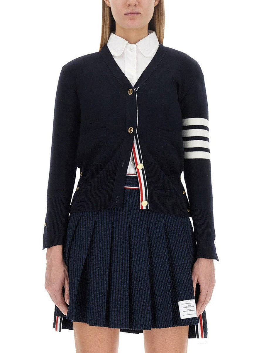 THOM BROWNE V-NECK CARDIGAN