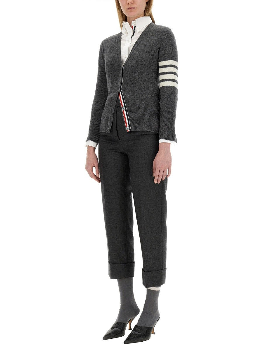 THOM BROWNE V-NECK CARDIGAN