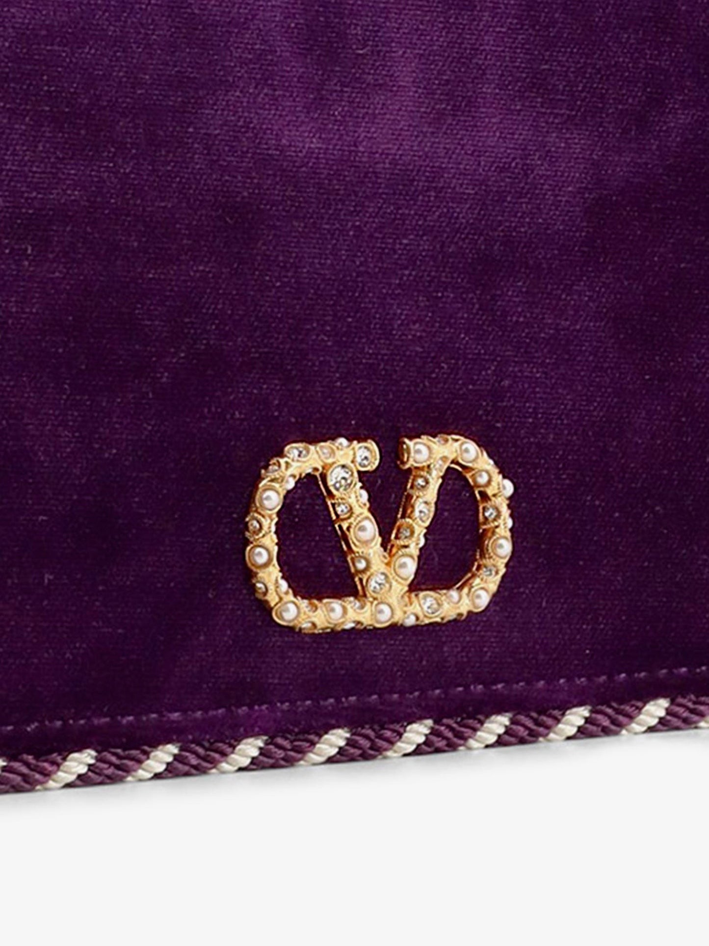 Valentino Garavani Valentino Garavani velvet bag/wallet with VLogo Signature detail