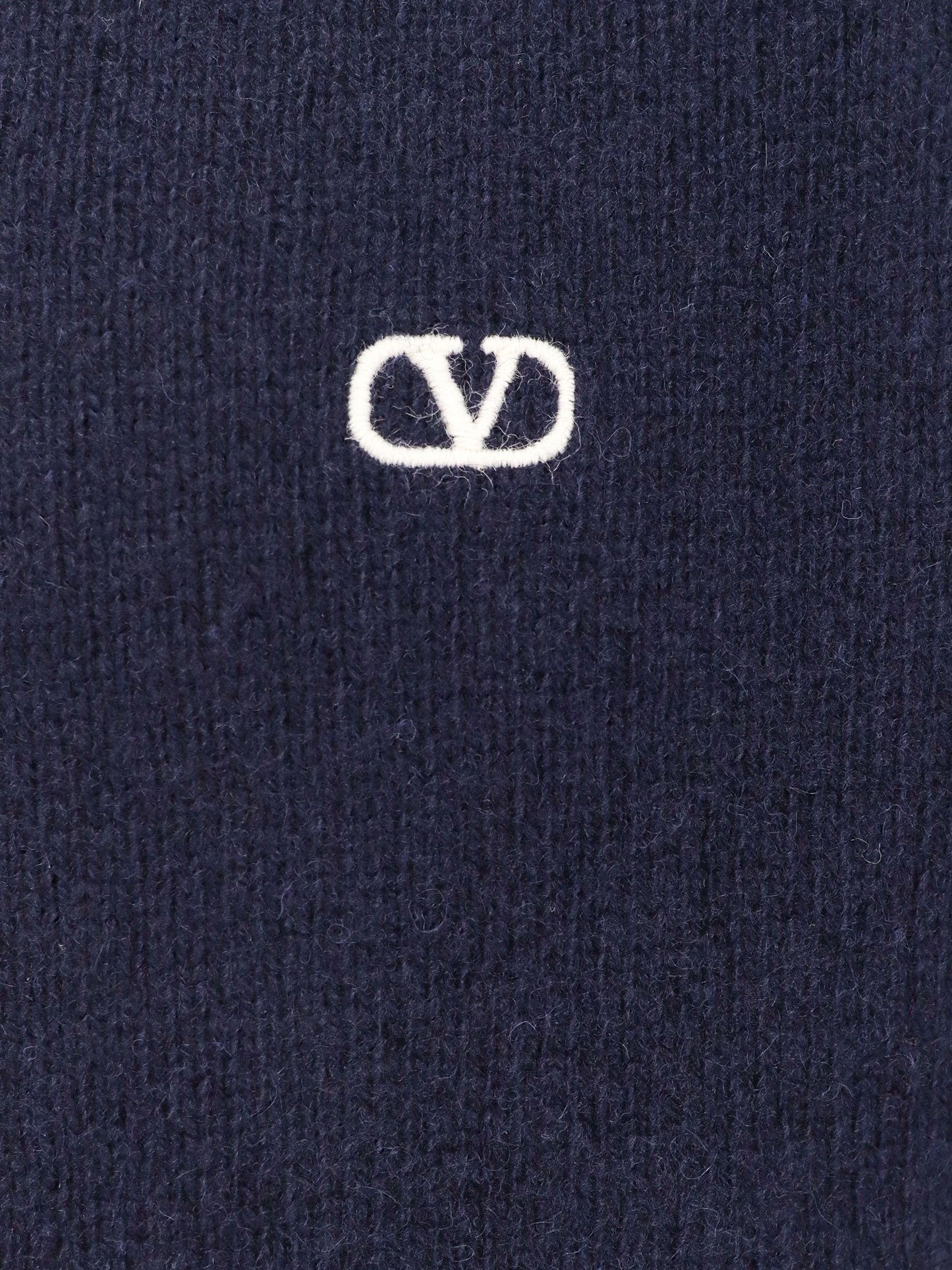 Valentino Virgin wool sweater with vlogo embroidery