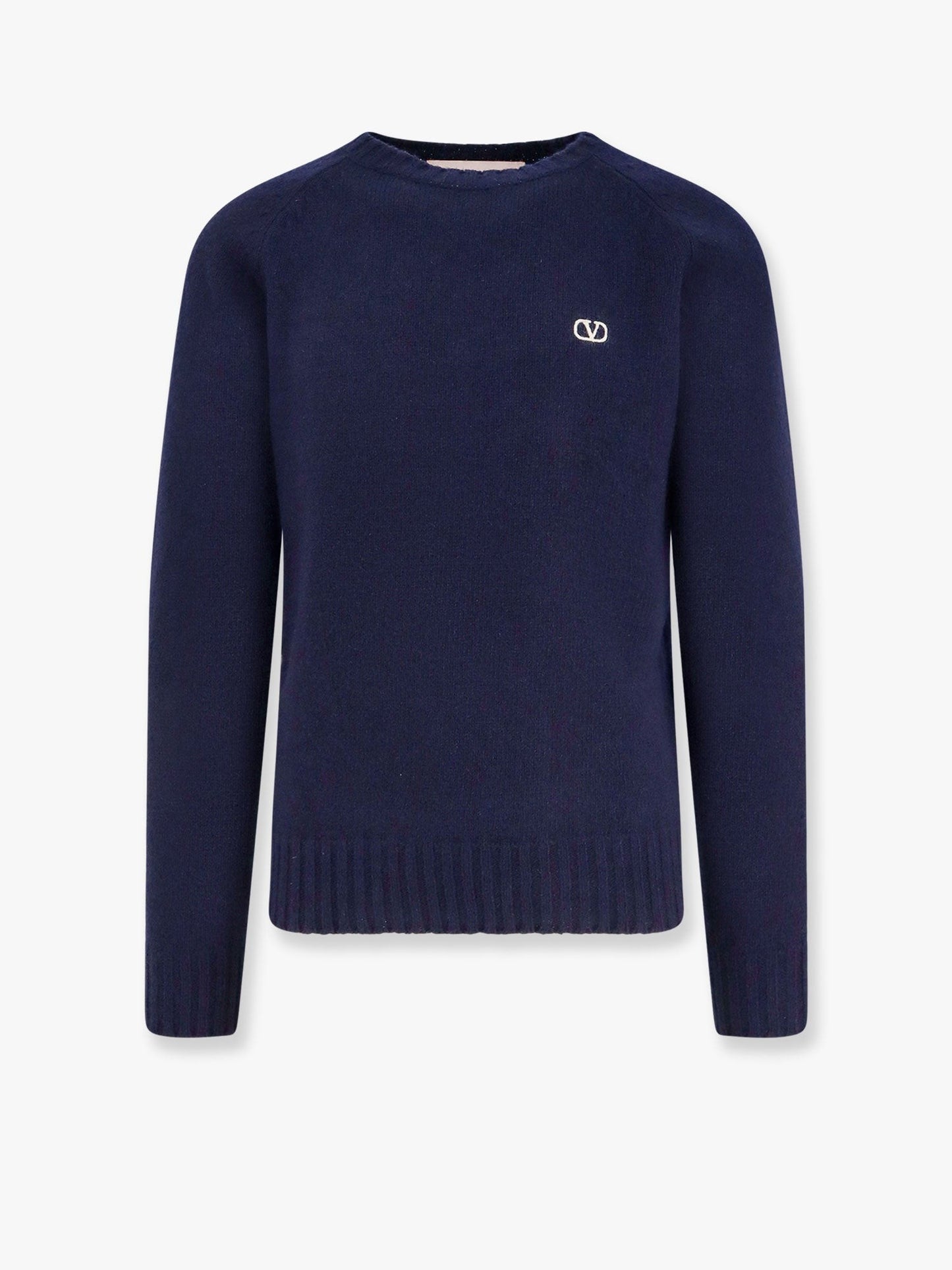 Valentino Virgin wool sweater with vlogo embroidery