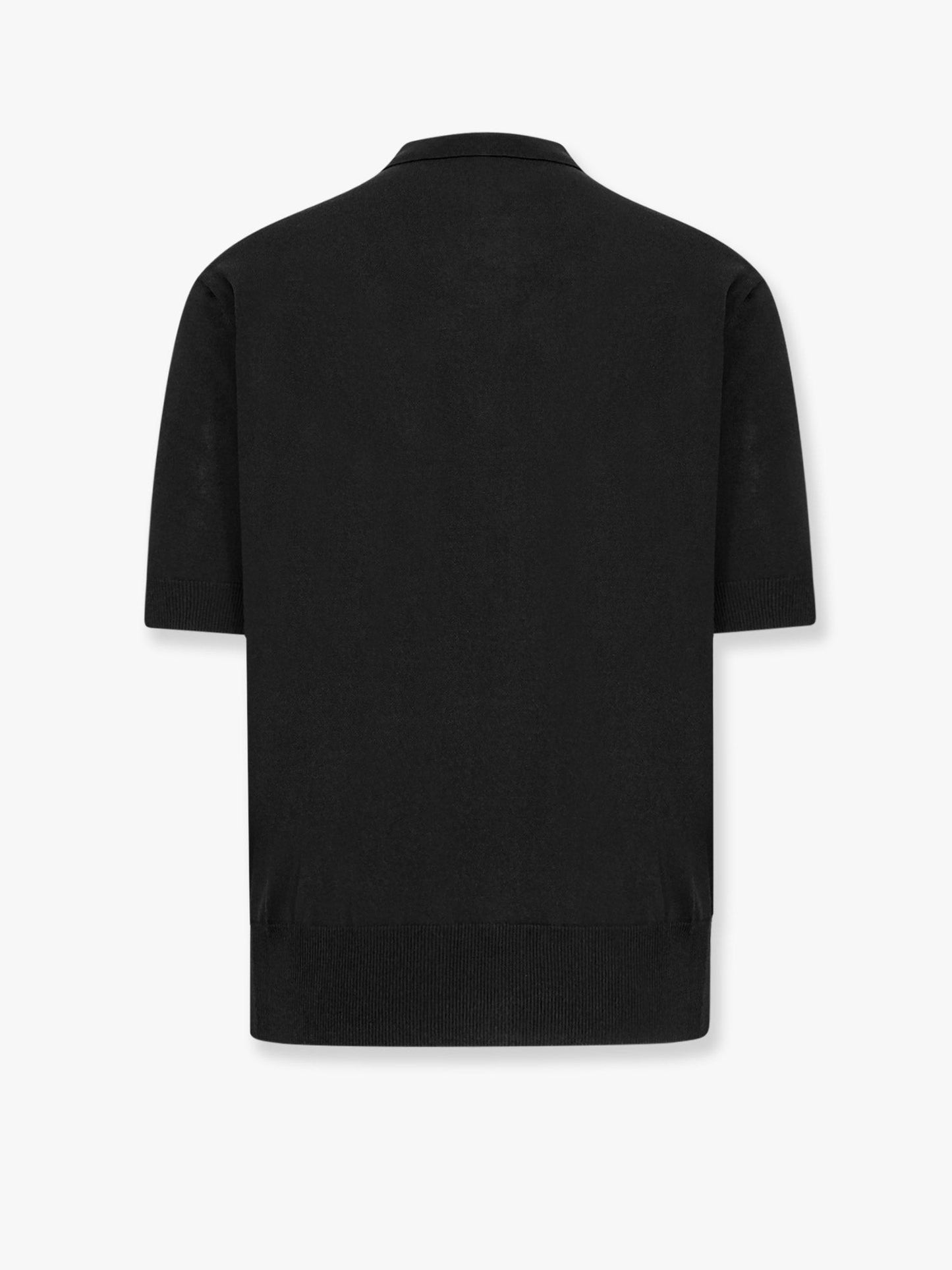 Lardini Viscose and cotton knit polo shirt