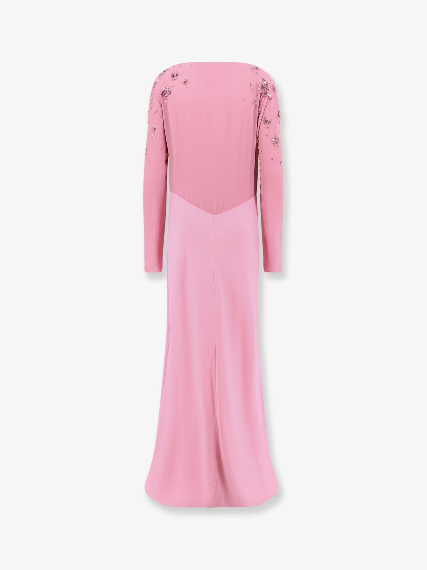 alberta ferretti Viscose long dress with silk top with sequins