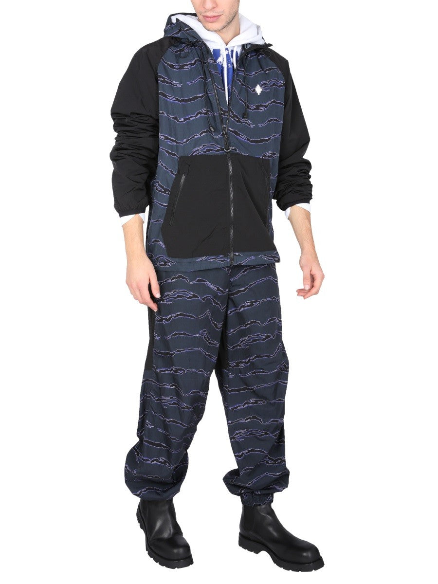 MARCELO BURLON COUNTY OF MILAN WINDBREAKER WITH "CROSS" PRINT