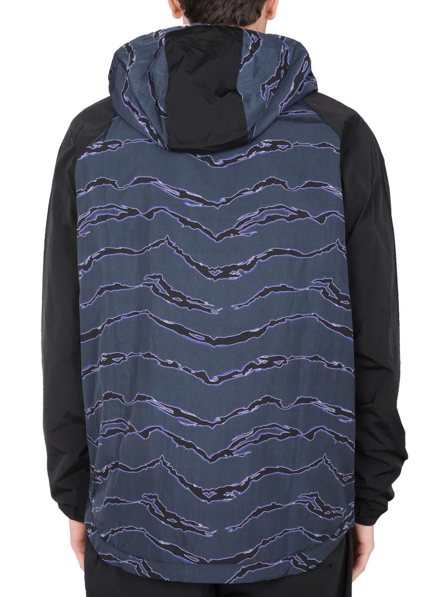 MARCELO BURLON COUNTY OF MILAN WINDBREAKER WITH "CROSS" PRINT
