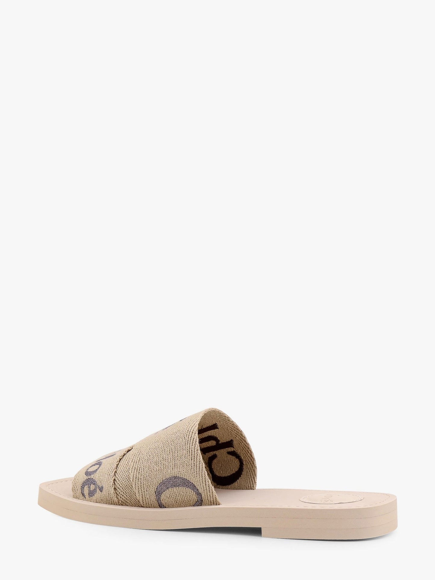 CHLOE' Woody linen sandals with chloé embroidery