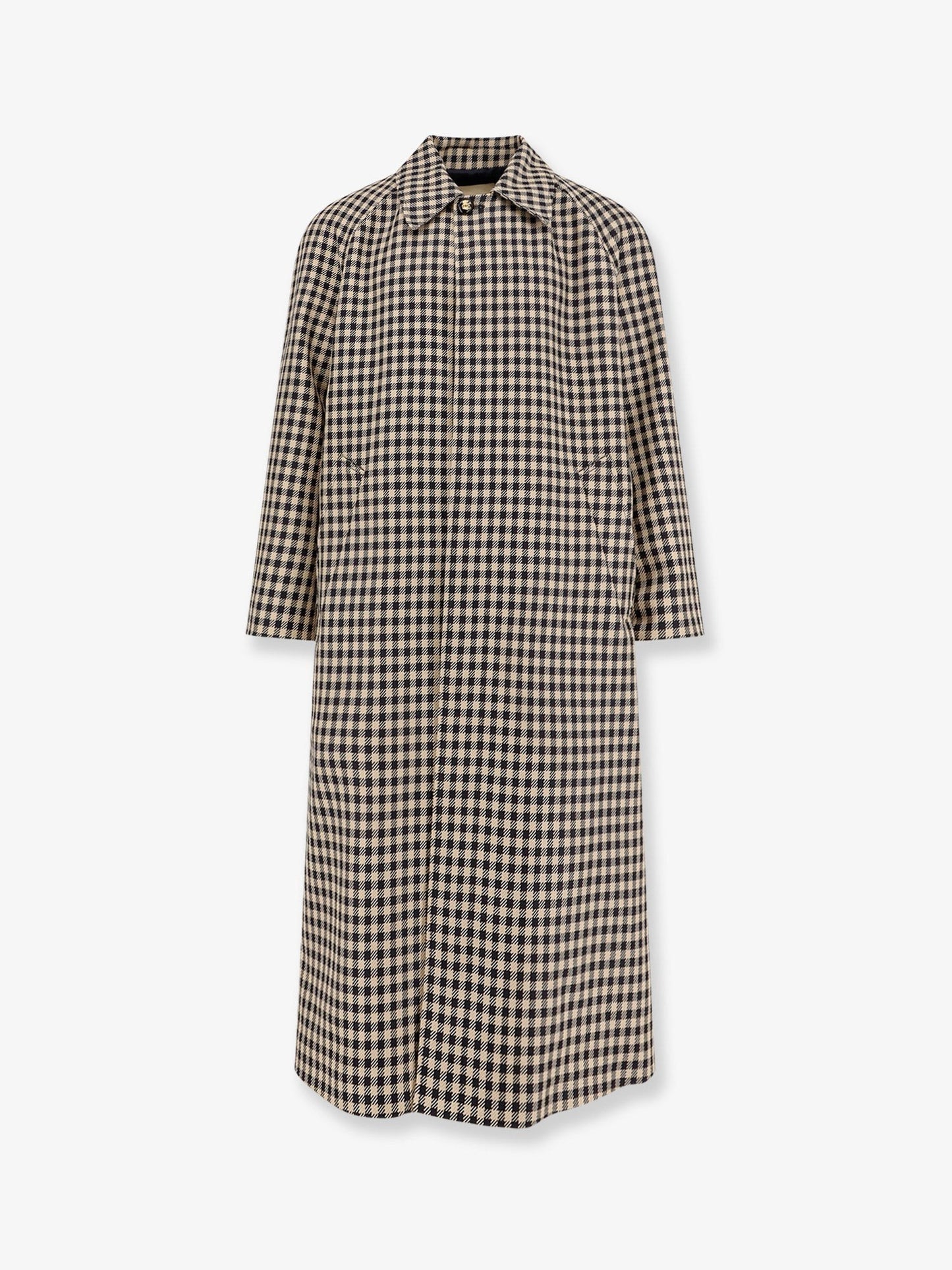 Valentino Wool and cotton coat with Vichy motif