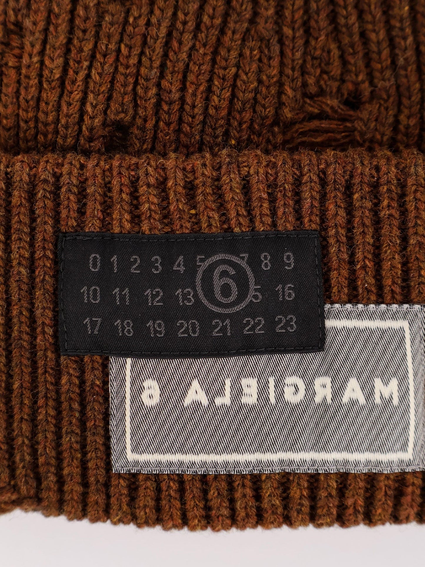 MM6 MAISON MARGIELA Wool blend beanie hat with distressed effect