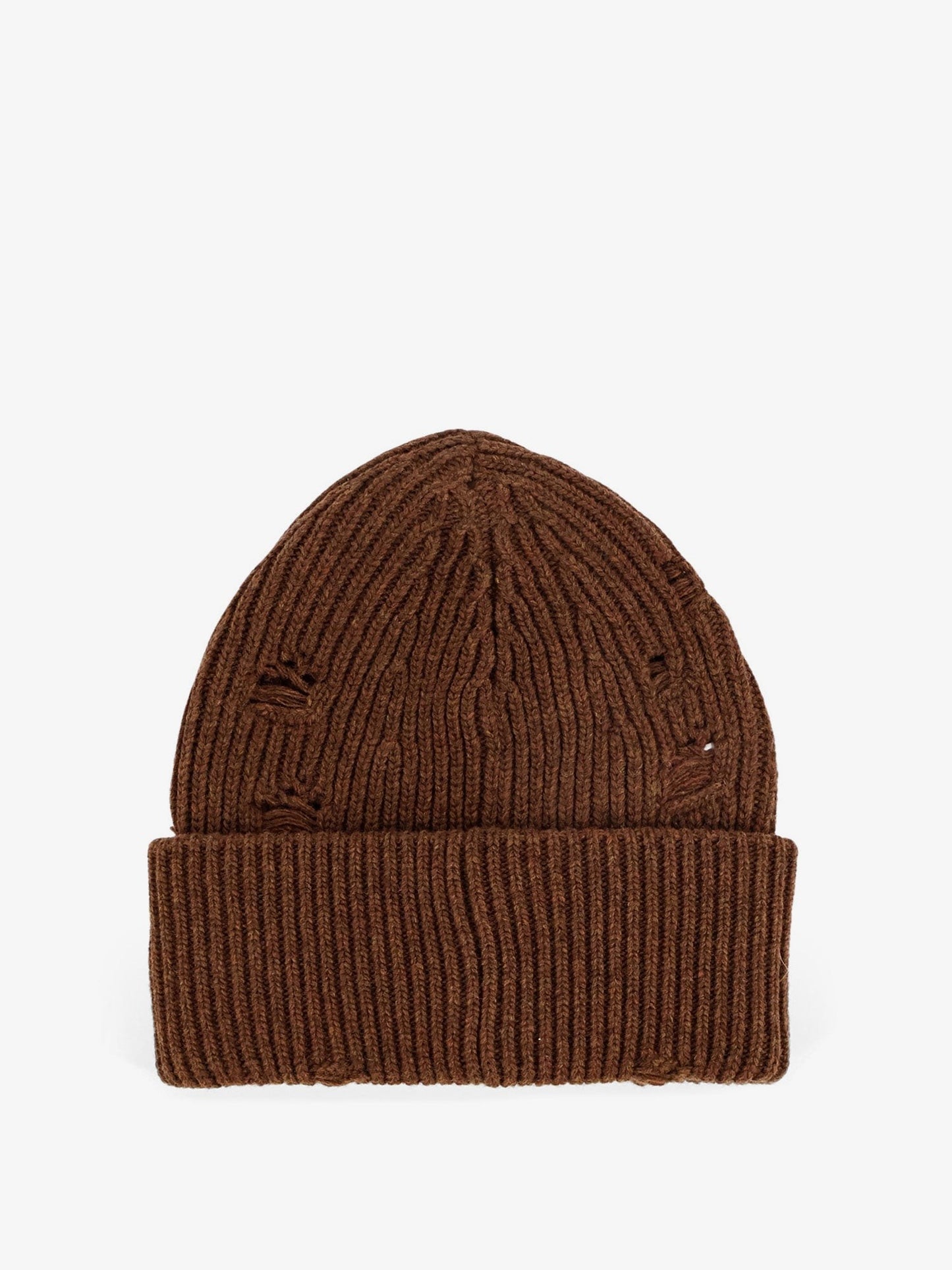 MM6 MAISON MARGIELA Wool blend beanie hat with distressed effect