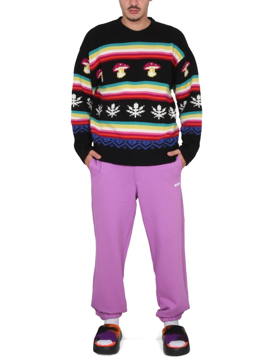 msgm WOOL CREW NECK SWEATER