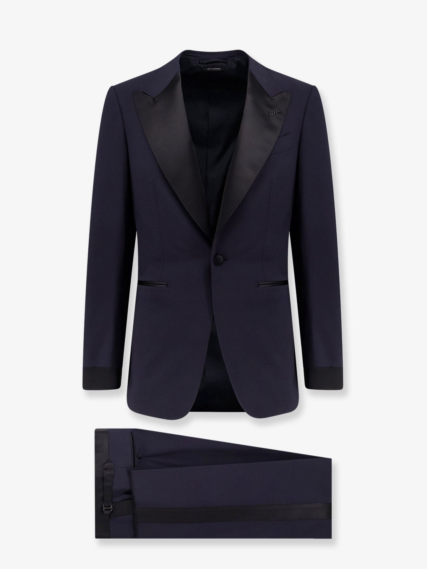TOM FORD Wool tuxedo with contrasting profiles
