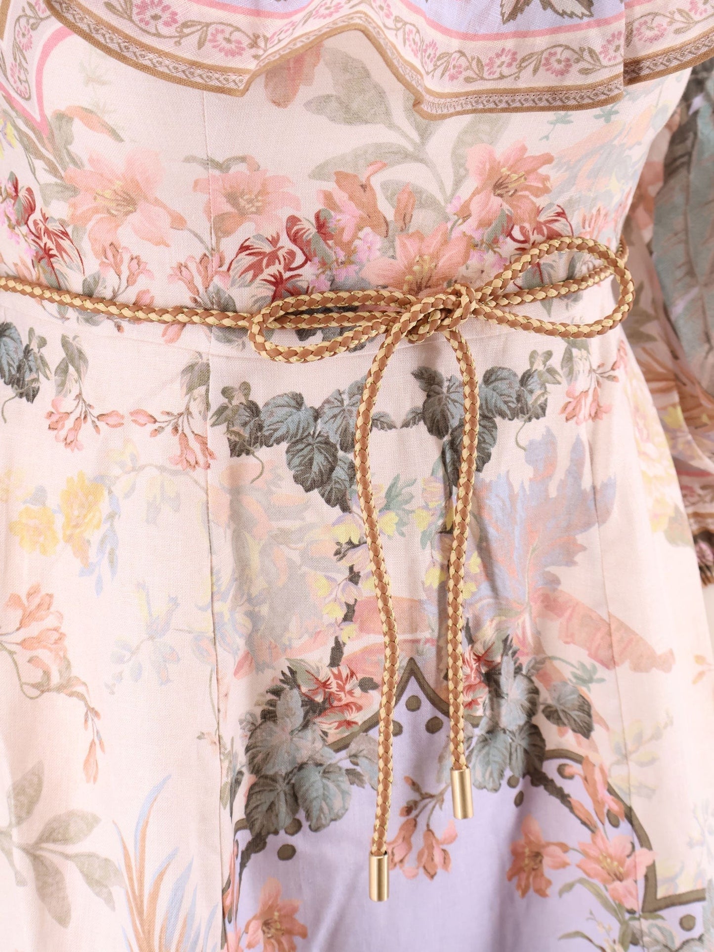 ZIMMERMANN Wylie off-shoulder dress with multicolor print