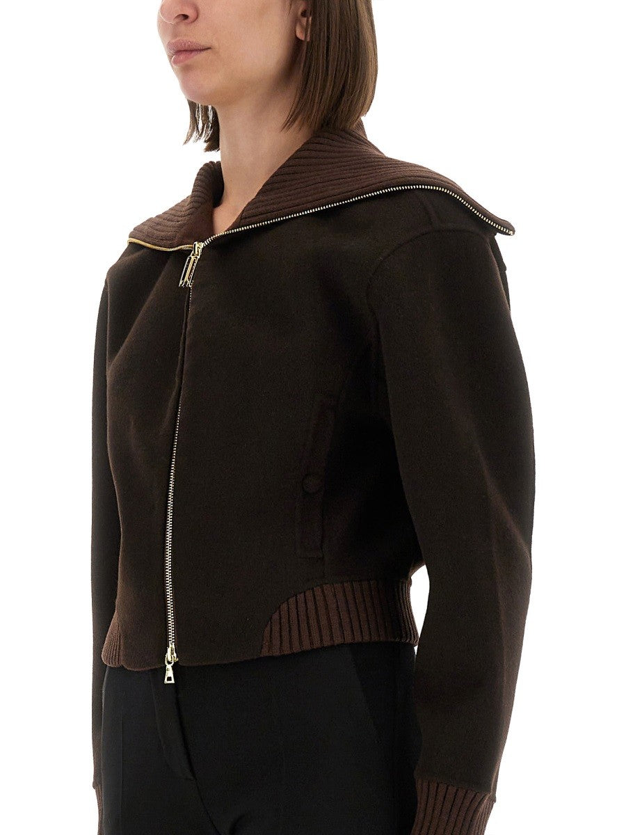 Victoria Beckham ZIPPERED WOOL JACKET