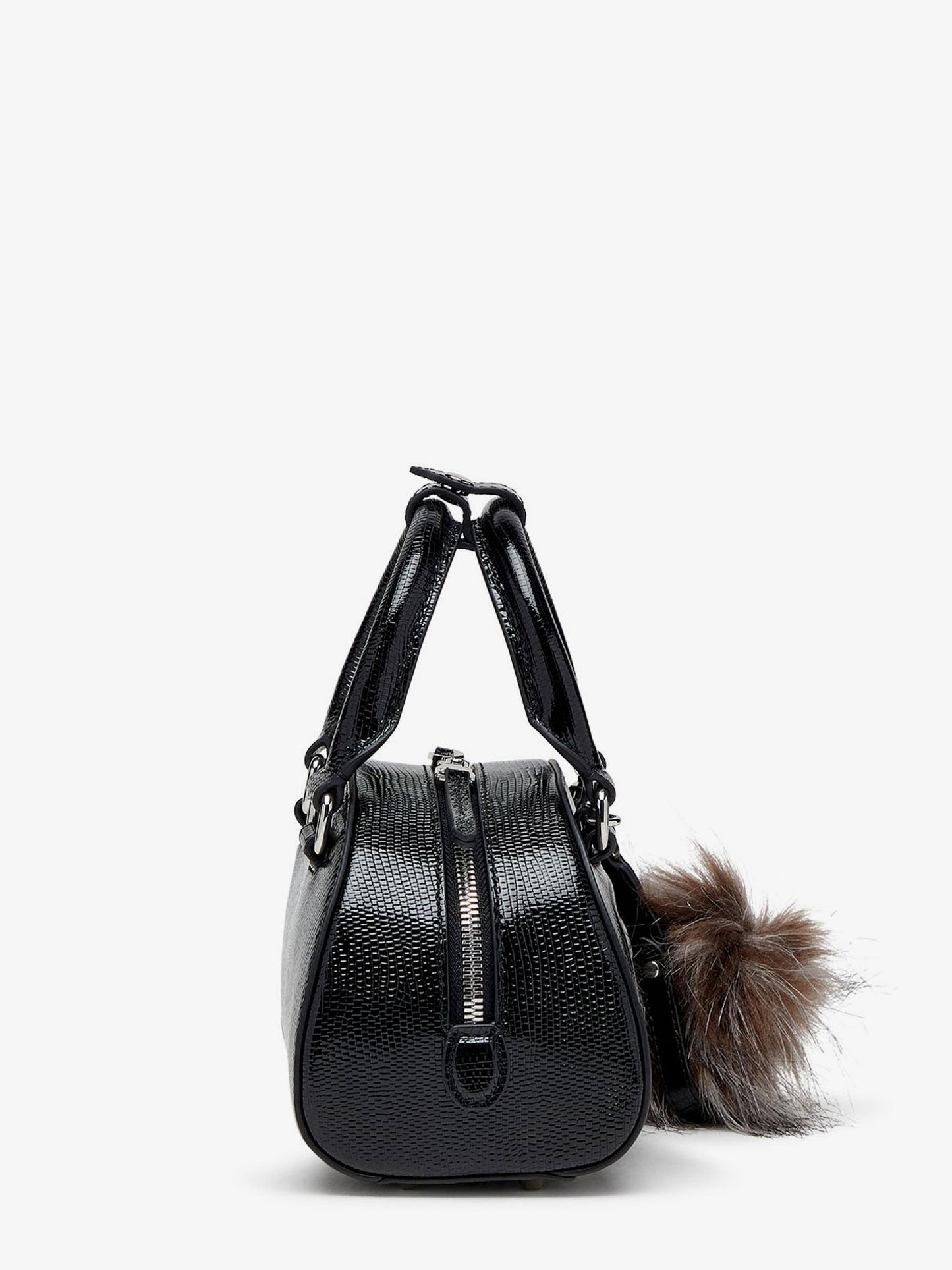 Diesel 1DR Dome leather shoulder bag with croco effect