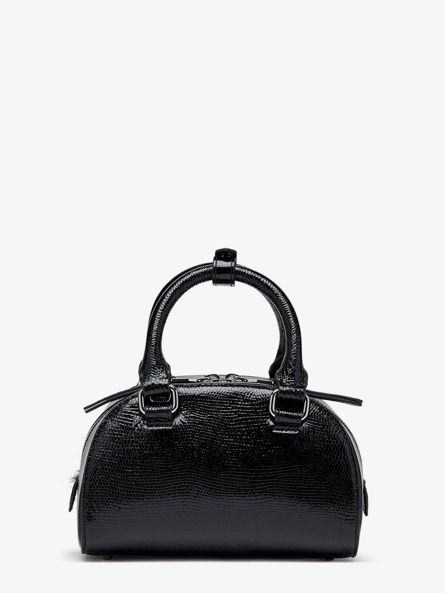 Diesel 1DR Dome leather shoulder bag with croco effect
