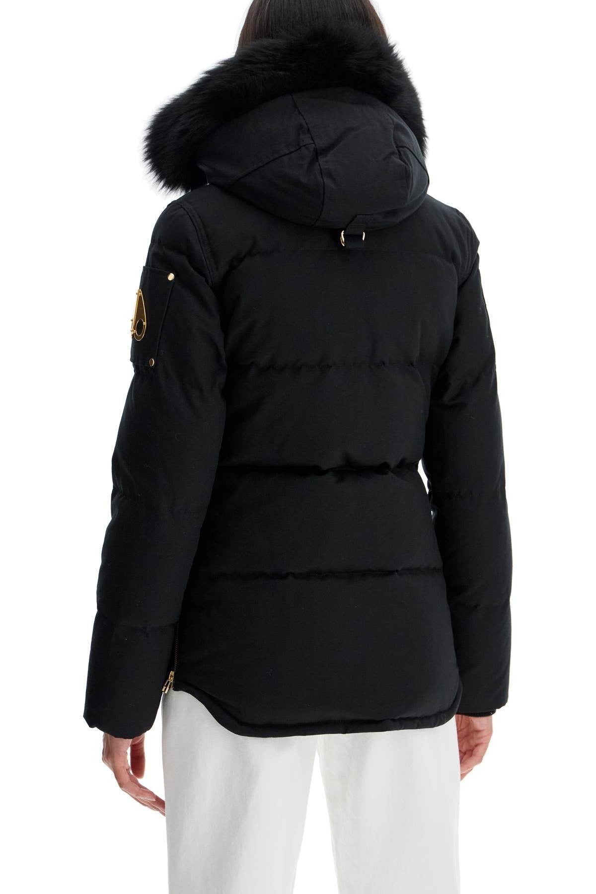 MOOSE KNUCKLES "3q canvas down jacket with shear