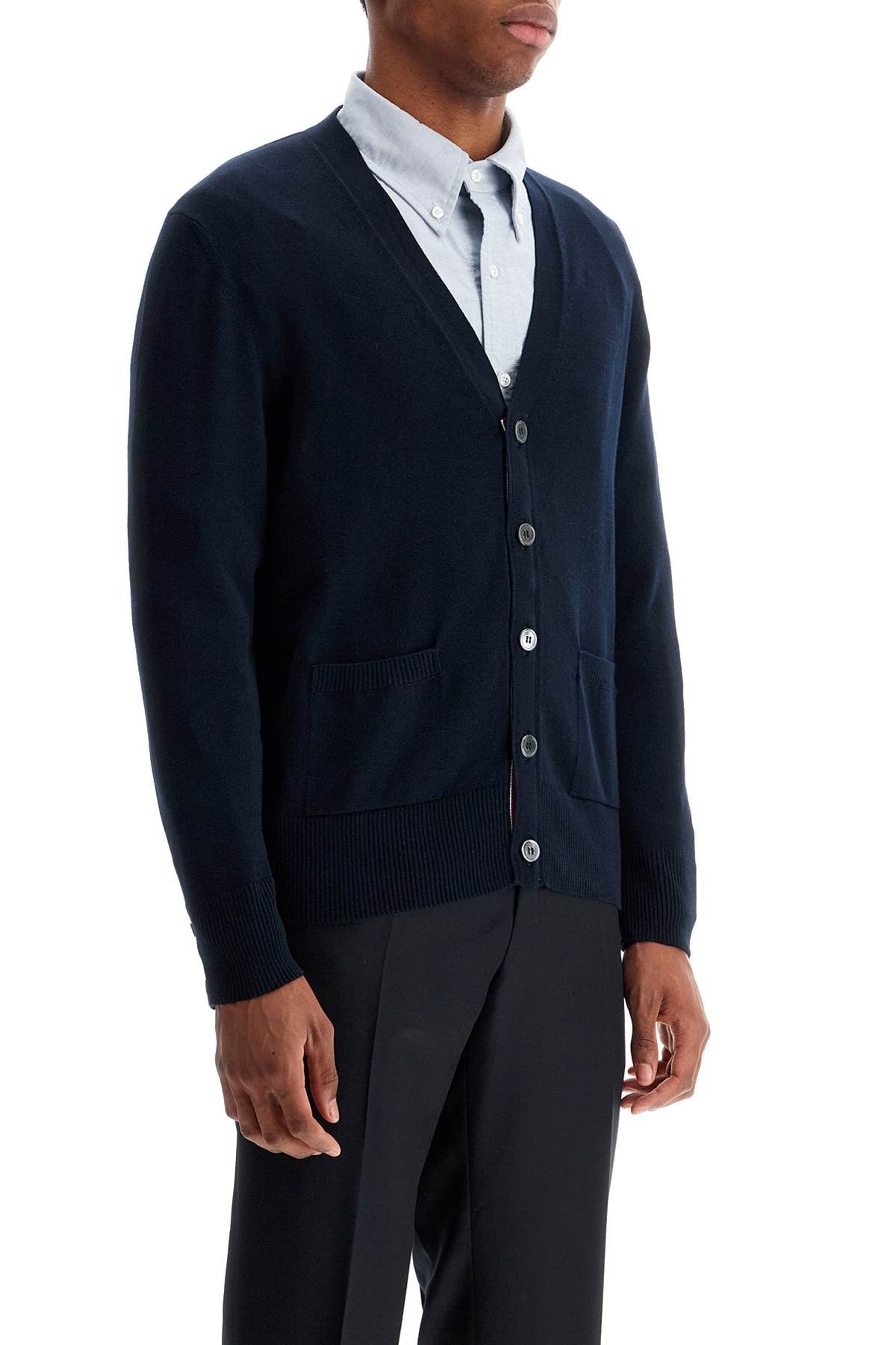 THOM BROWNE 4-bar cotton cardigan for