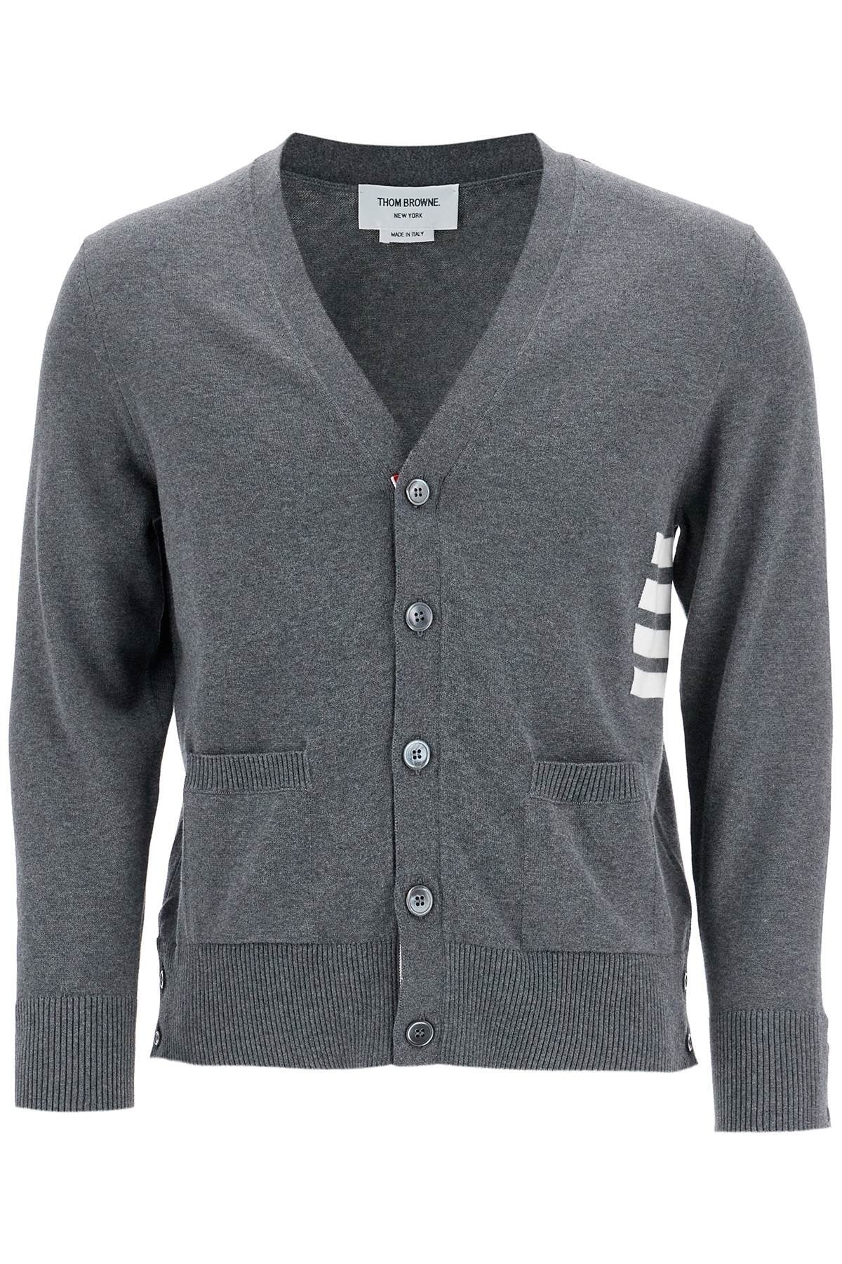 THOM BROWNE 4-bar cotton cardigan for