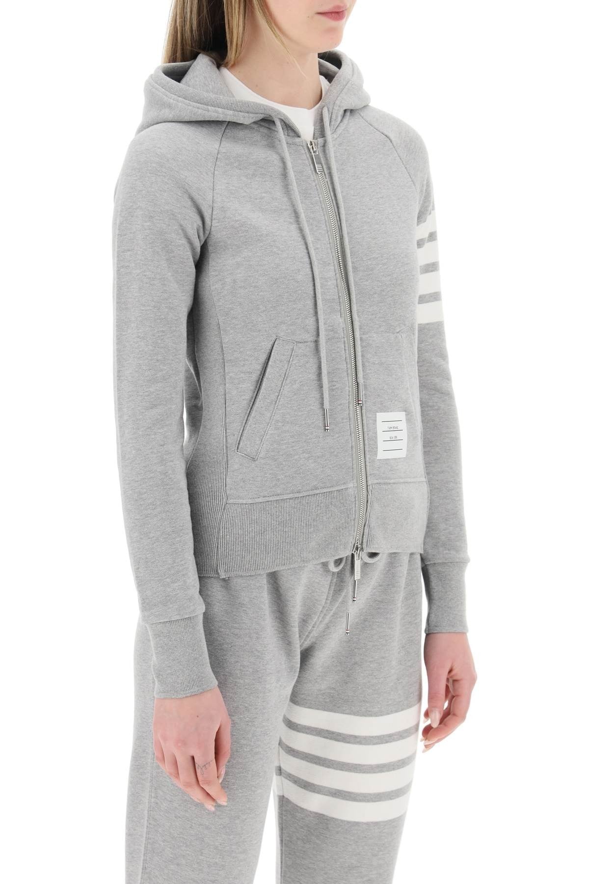 THOM BROWNE 4-bar full zip hoodie