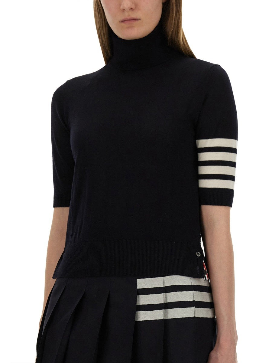 THOM BROWNE "4-BAR TURTLENECK" JERSEY