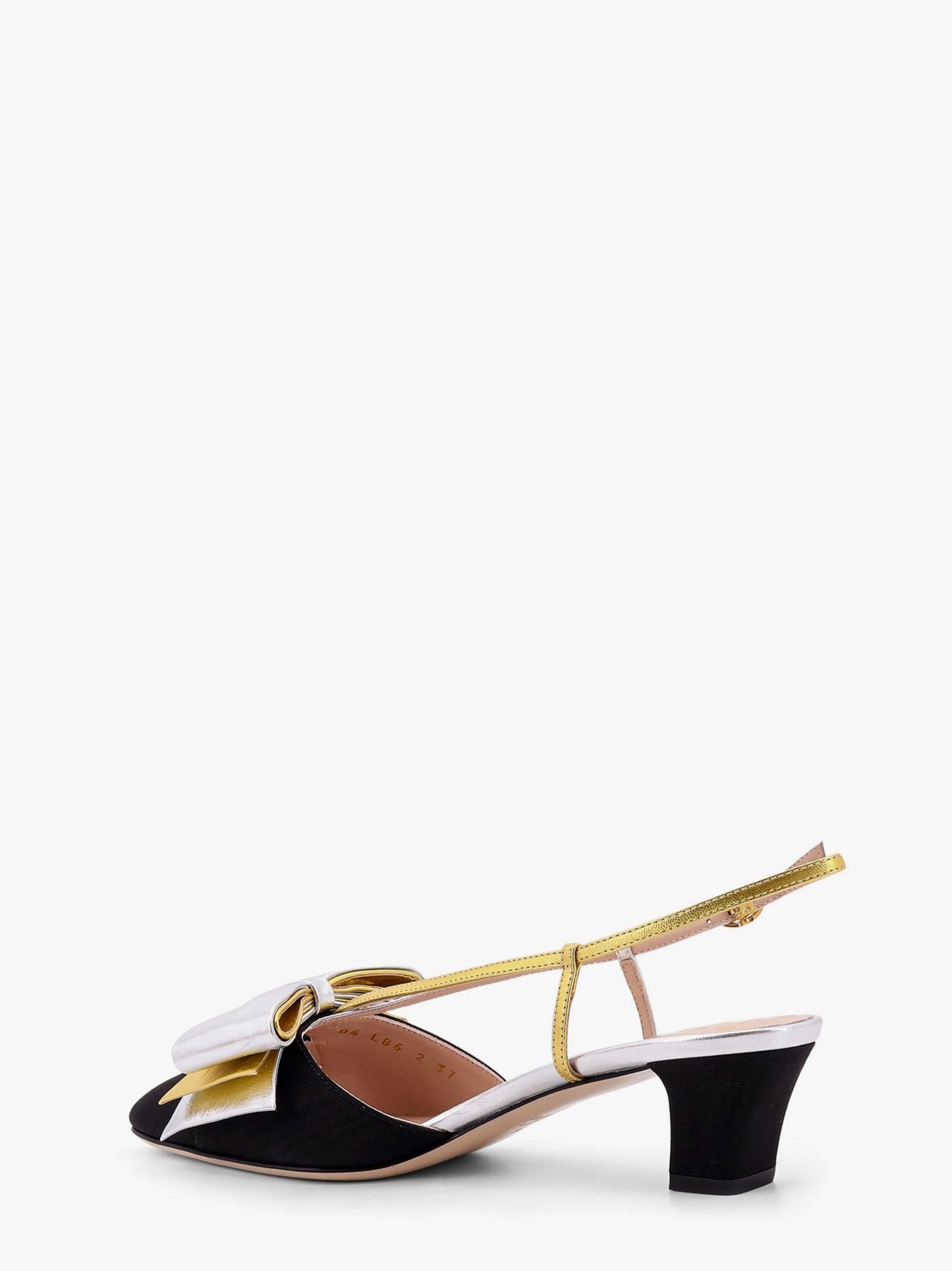 Valentino Garavani 45MM MOIRÉ FABRIC BOWOW SLINGBACK DÉCOLLETÉ