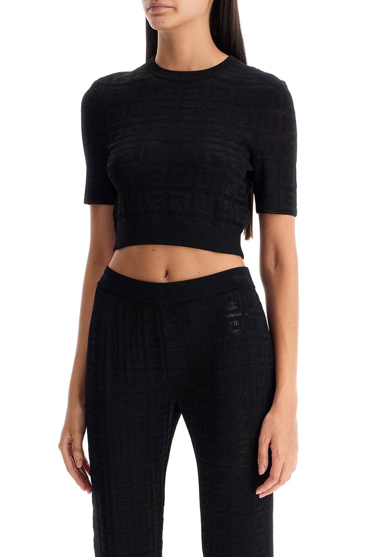 Givenchy 4g knit crop top in