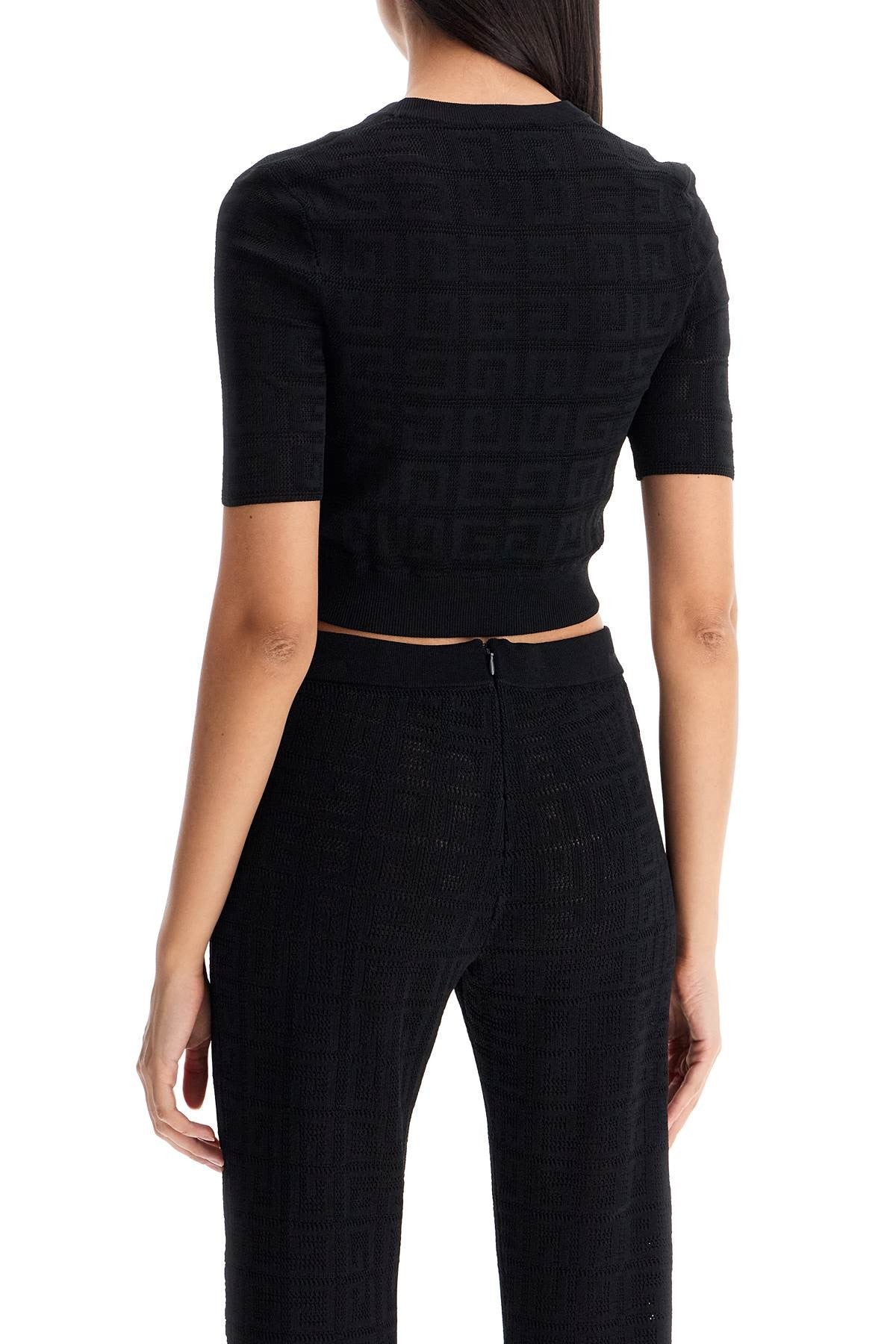 Givenchy 4g knit crop top in