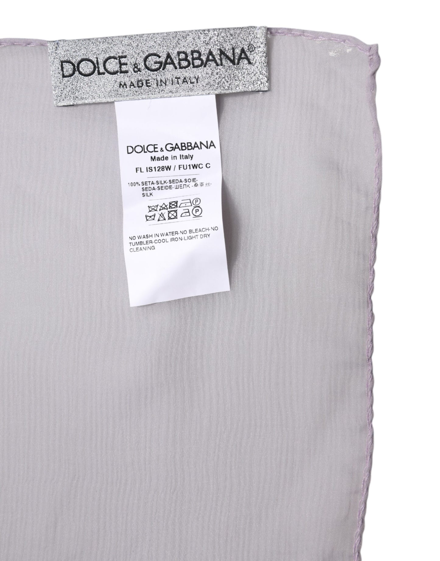 Dolce & Gabbana Purple Silk Rectangle Wrap Shawl Scarf