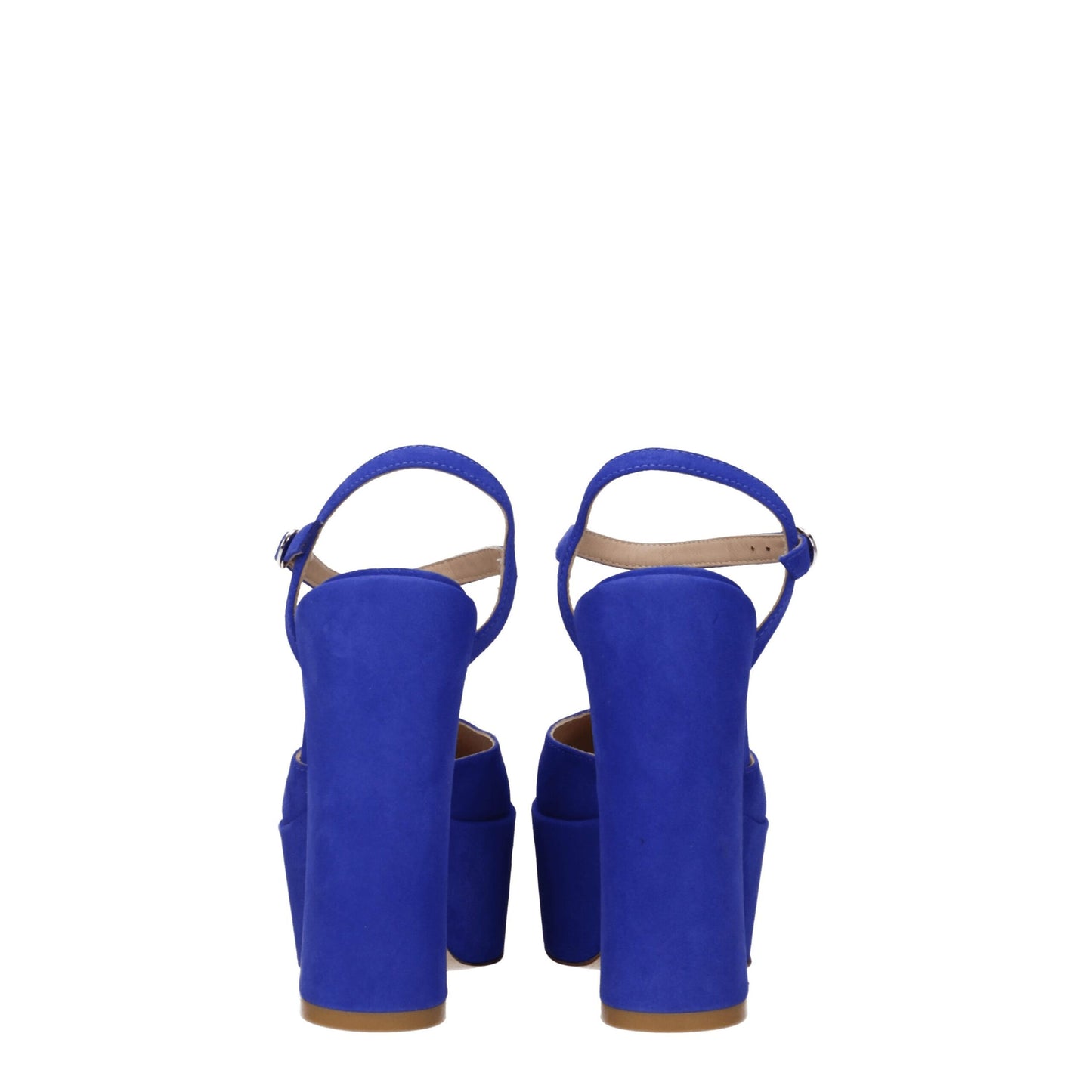 Stuart Weitzman Blue Leather Platform Sandals