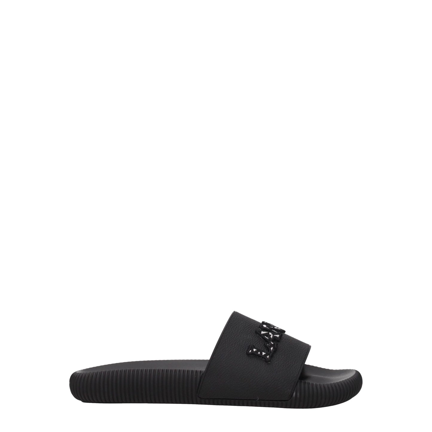 Lanvin Black Cotton Slippers