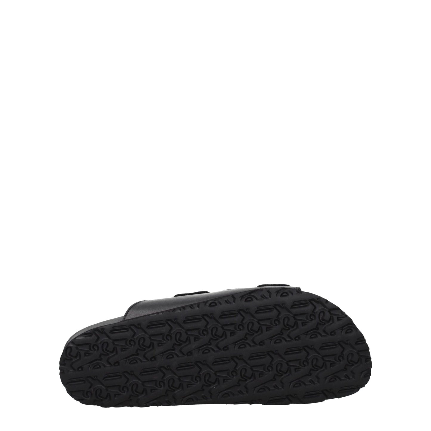 Palm Angels Black Leather Slippers