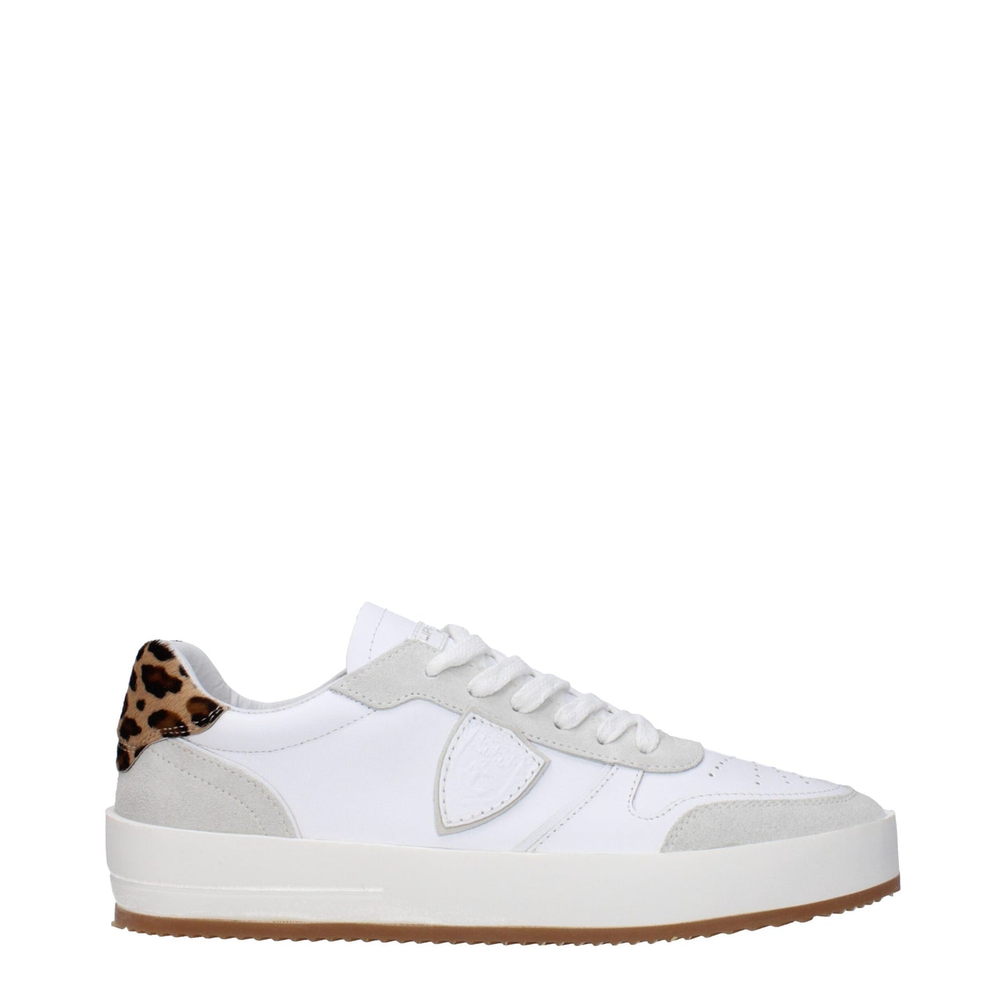 Philippe Model White Leather Low Top Sneakers