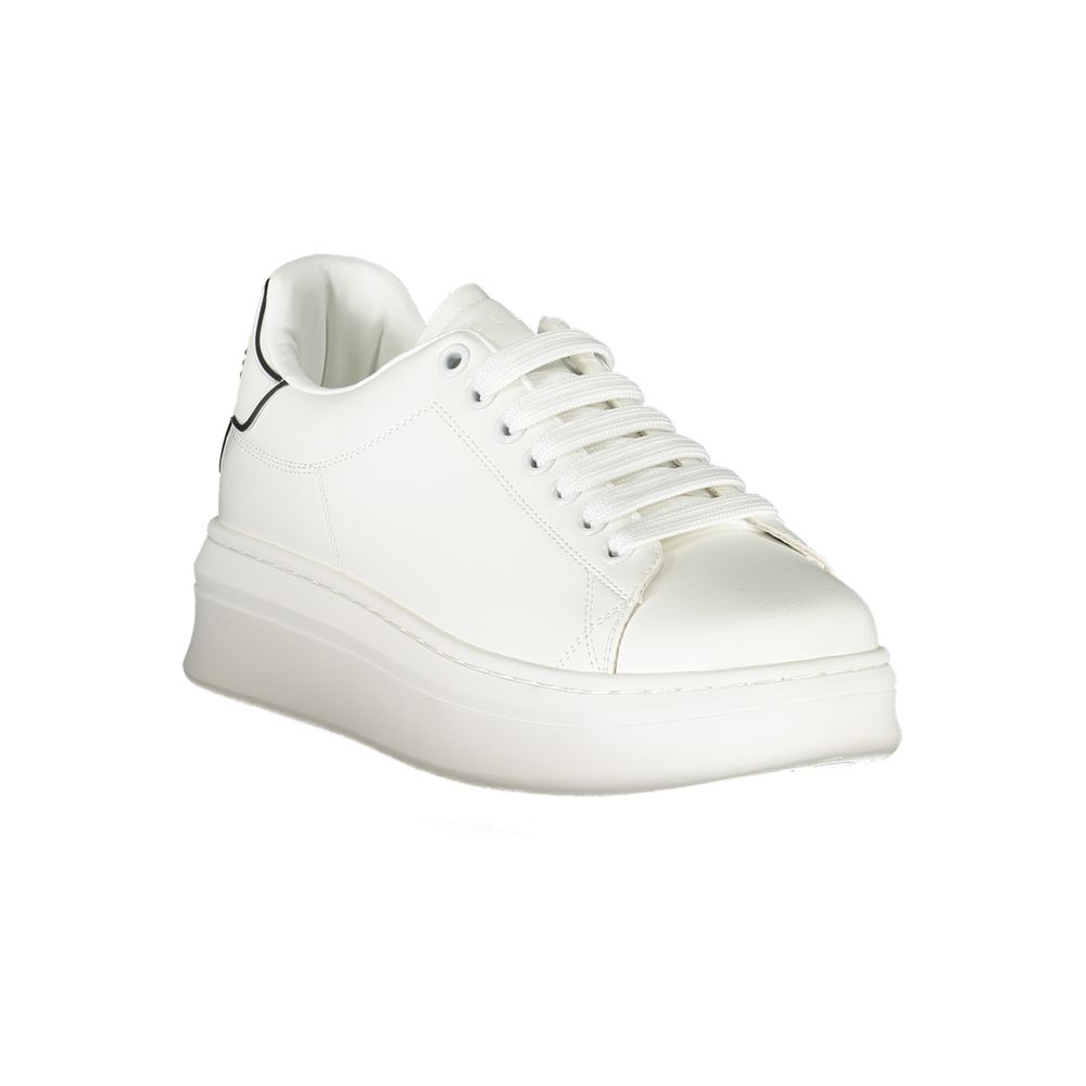 Gaelle Paris White Polyethylene Sneaker