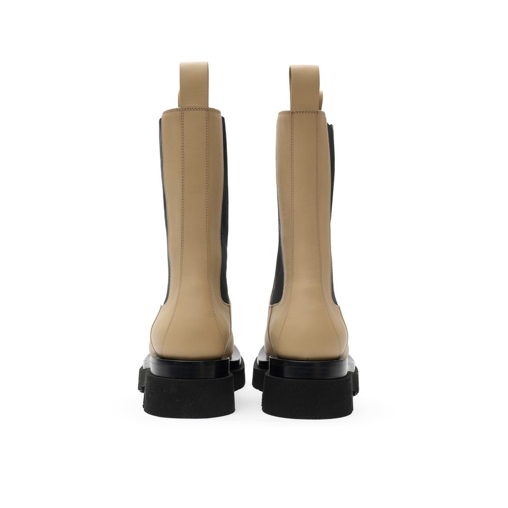 Bottega Veneta Beige Leather Chelsea Boots