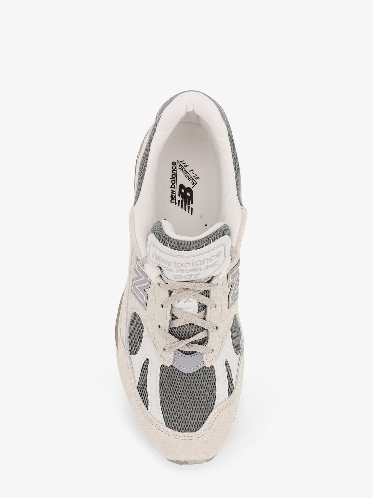New Balance 991 mesh and suede low-top sneakers