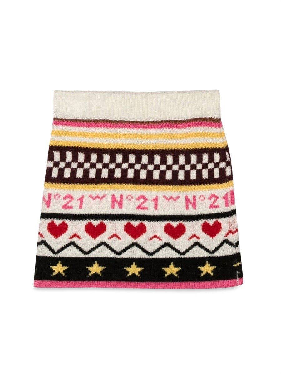 N°21 ALLOVER JACQUARD KNIT SKIRT