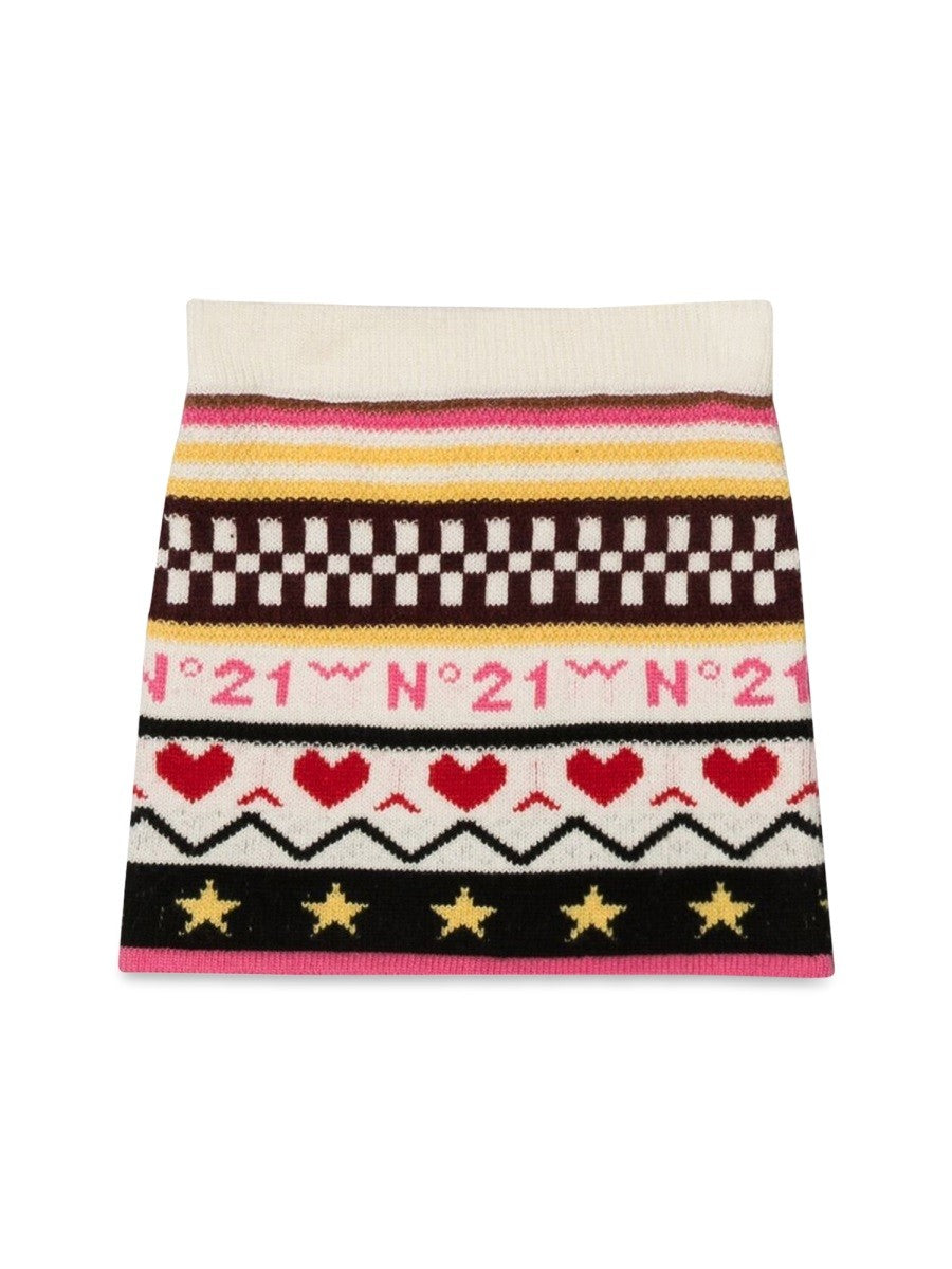 N°21 ALLOVER JACQUARD KNIT SKIRT