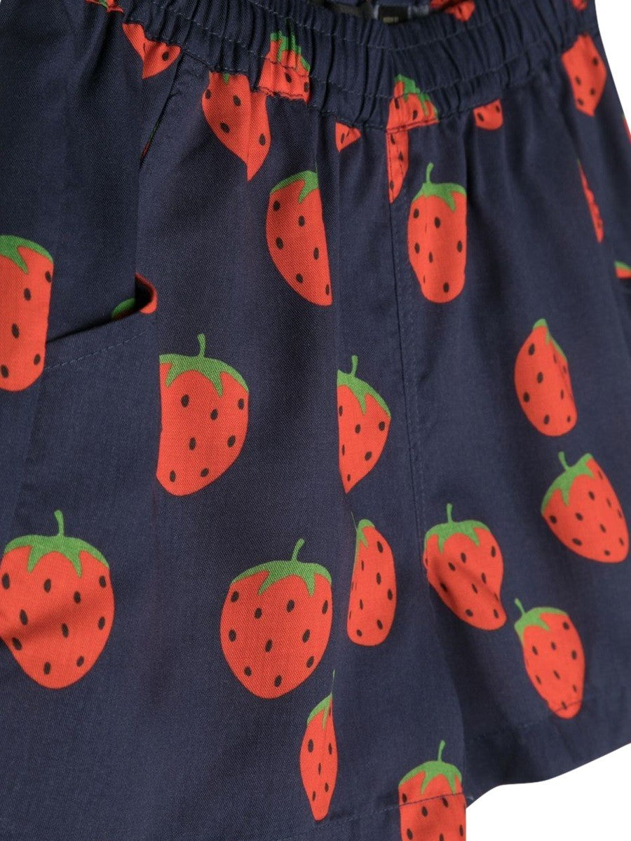 MINI RODINI allover strawberries shorts